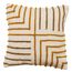 Almofada Geométrica Bordada Mostarda e Caramelo 45x45cm com Enchimento