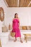 VESTIDO LEONA - CREPINHO FORRADO - PINK