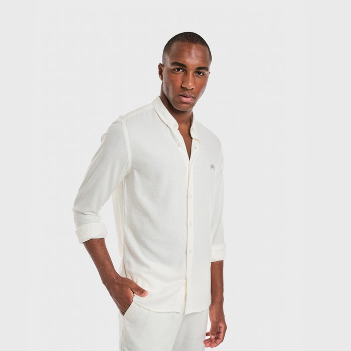 Camisa Slim Aragäna | Linho Off White