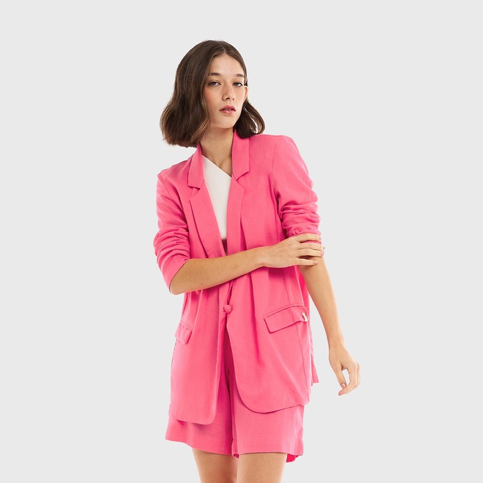 Blazer Feminino Aragäna | Linho Rosa