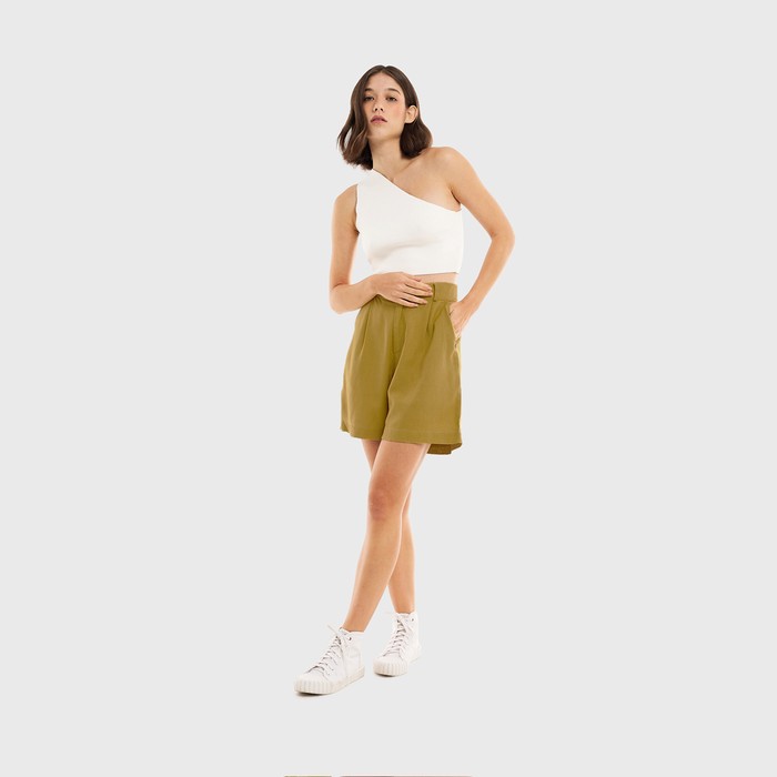 Short Feminino Aragäna | Linho Verde