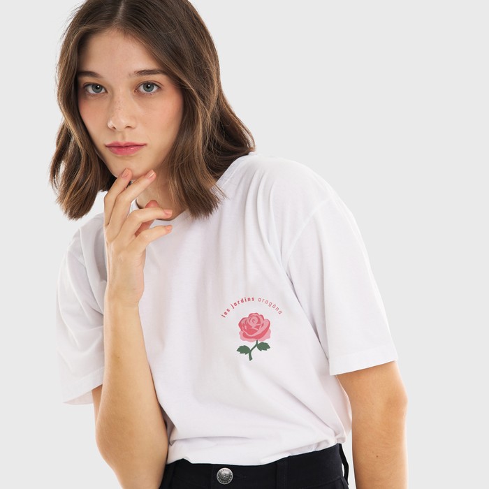 Camiseta Aragäna | Rosa Branco