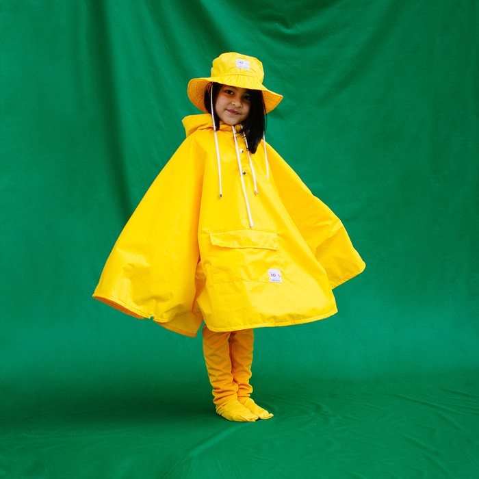 Poncho Infantil Toró | Impermeável Amarelo