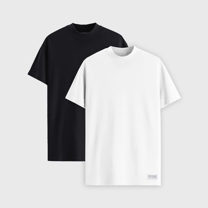 Pack 02 Camisetas Aragäna | Amplas Preto e Branco