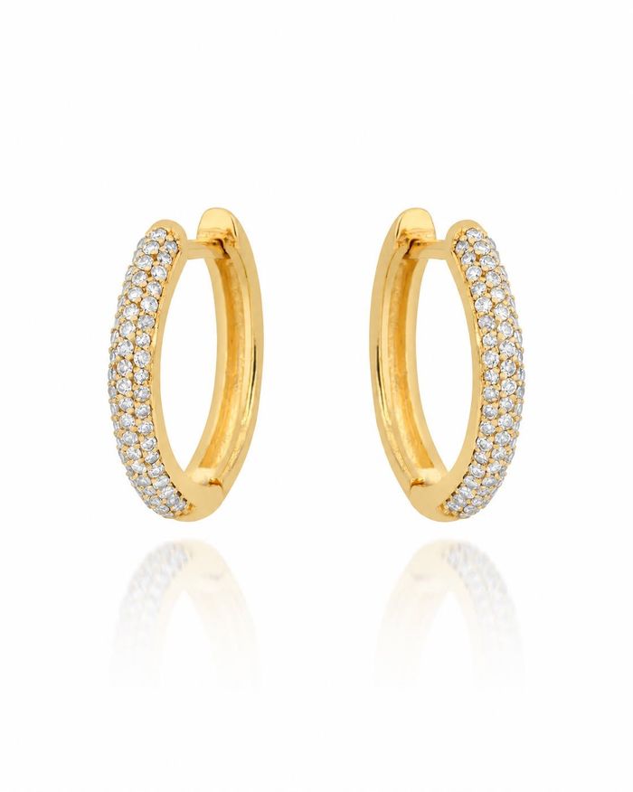 Foto do produto Argola Pavê de Diamantes (M)