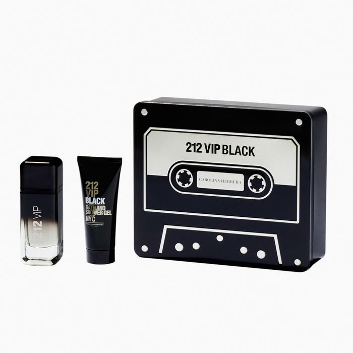 Kit 212 Vip Black Carolina Herrera Masculino Eau de Parfum 100ml + Gel de Banho 100ml