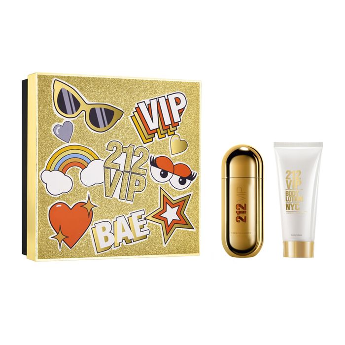 Kit 212 Vip Carolina Herrera Perfume Feminino Eau de Parfum 50ml + Loção Hidratante 75ml