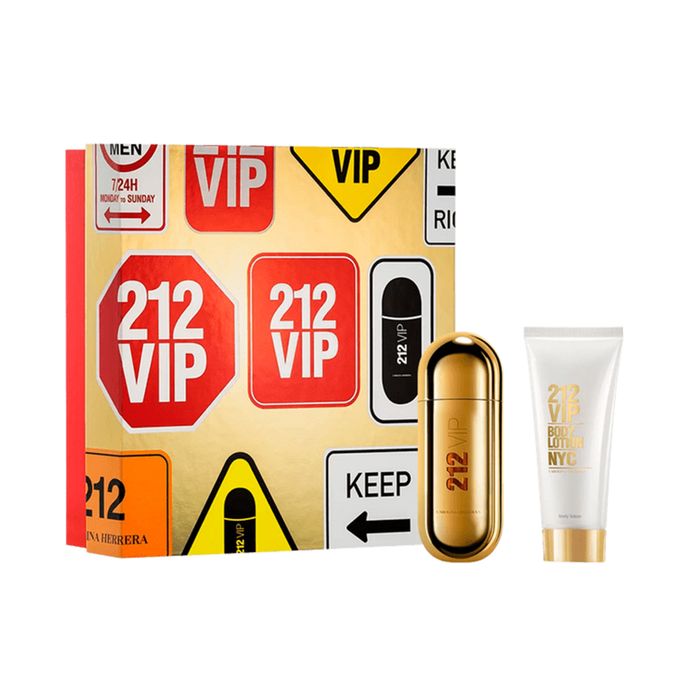 Kit 212 Vip Carolina Herrera Feminino Eau de Parfum 50ml + Loção Hidratante 75ml