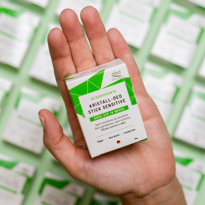 Desodorante Natural Stick Kristall Sensitive Alva Refil 90g