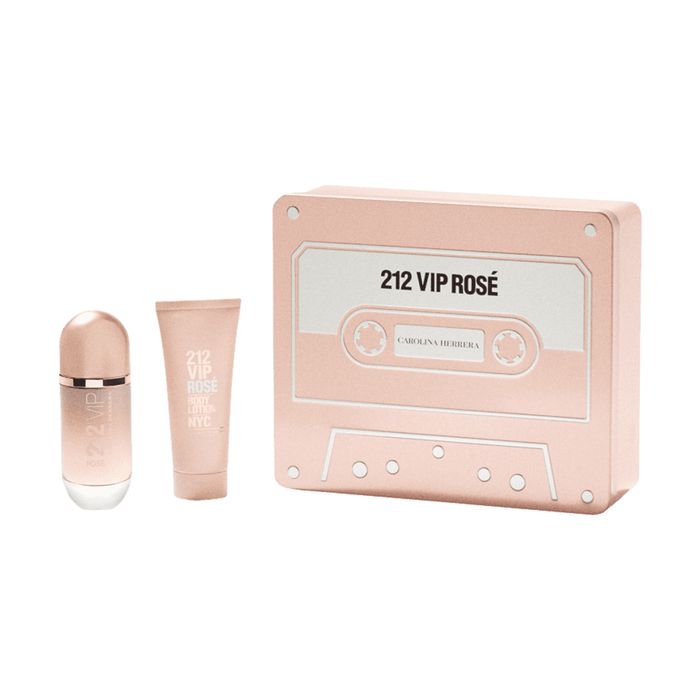 Kit 212 VIP Rosé Carolina Herrera Feminino Eau de Parfum 80ml + Loção Hidratante 100ml