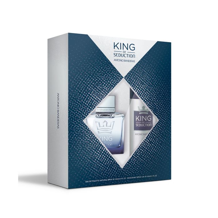Kit King Of Seduction Antonio Banderas Perfume Masculino Eau de Toilette 100ml + Desodorante Antonio Banderas King Of Seduction Masculino 150ml