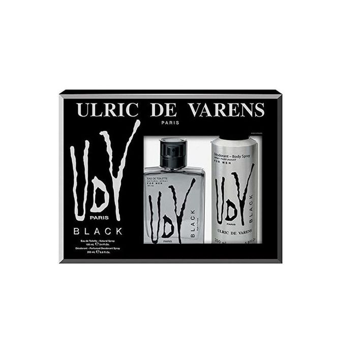 Kit UDV Black Ulric de Varens Masculino Eau de Toilette 100ml 1 Desodorante Body Sparay UDV Black 200ml