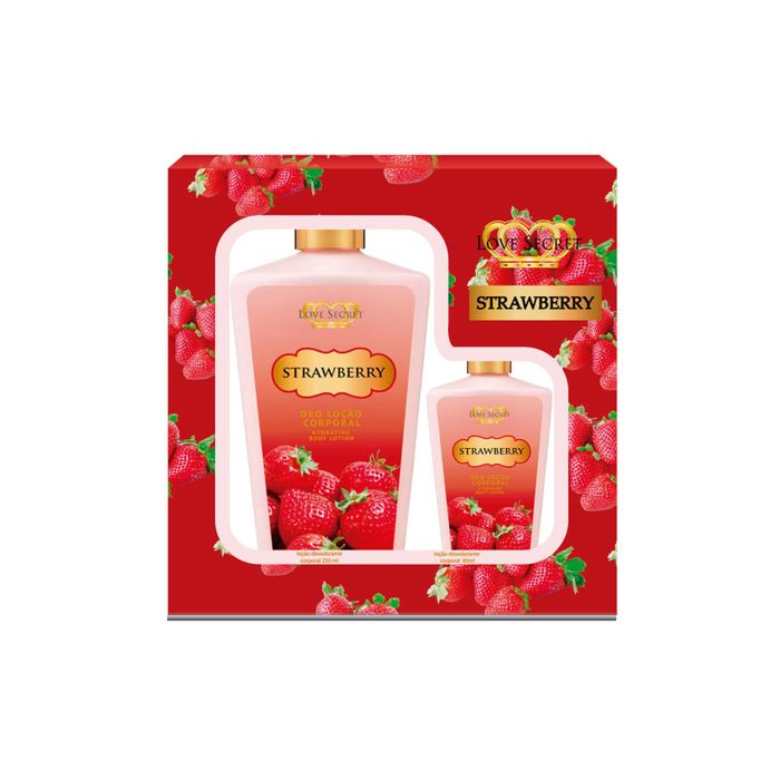 Kit Strawberry Secret Paris Secret Creme Corporal 250ml + 60ml