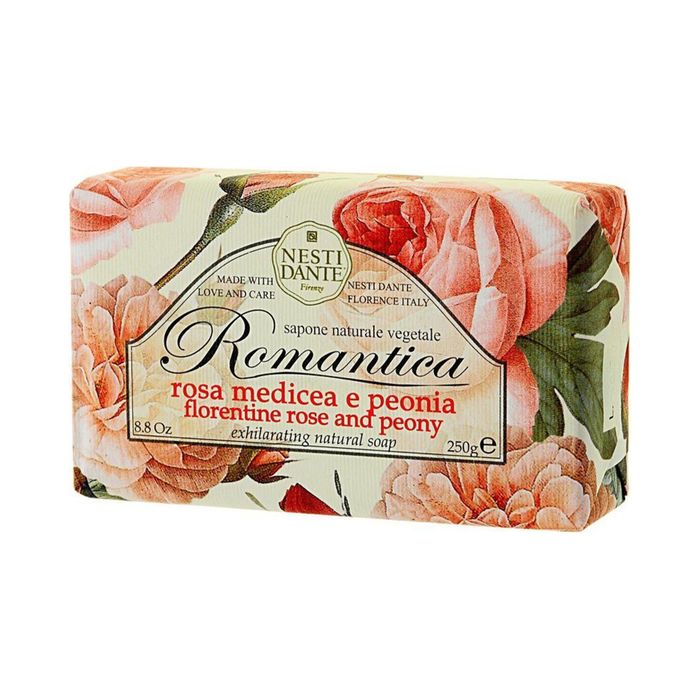 Romântica Rosas Florentinas com Essências de Peônia Nesti Dante - Sabonete Perfumado em Barra - 250g