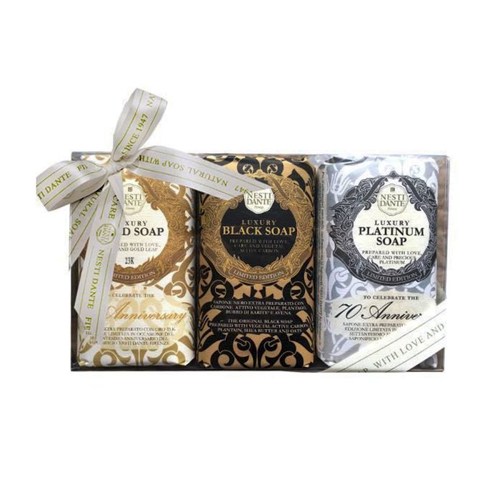 Kit Gift de Sabonete Nesti Dante Luxury Gold, Platinum e Black