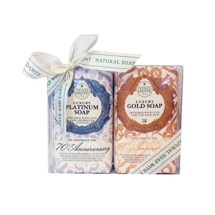 Nesti Dante Luxury Gold e Platinum Kit Sabonetes em Barra