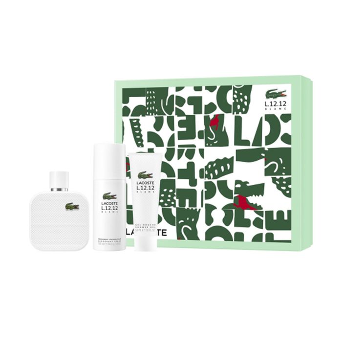 Kit Eau De Lacoste L.12.12 Blanc Pure Lacoste Masculino Eau de Toilette