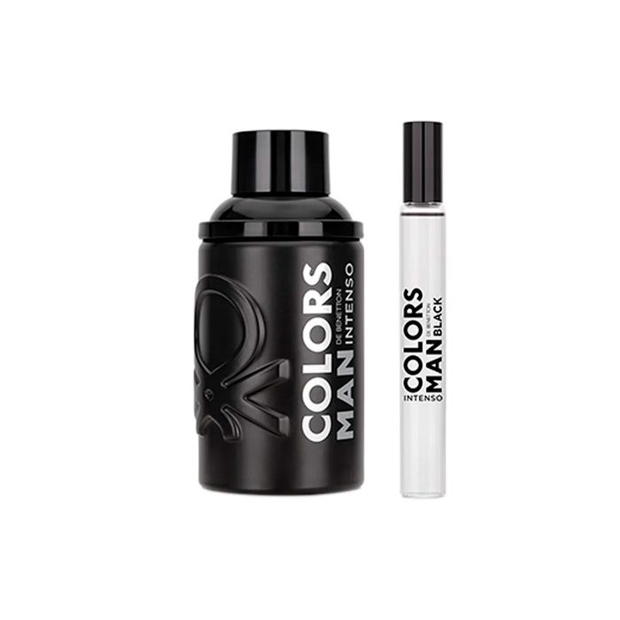 Kit United Colors of Benetton Man Black Intenso Perfume Masculino Eau de Parfum 100ml + Miniatura 10ml