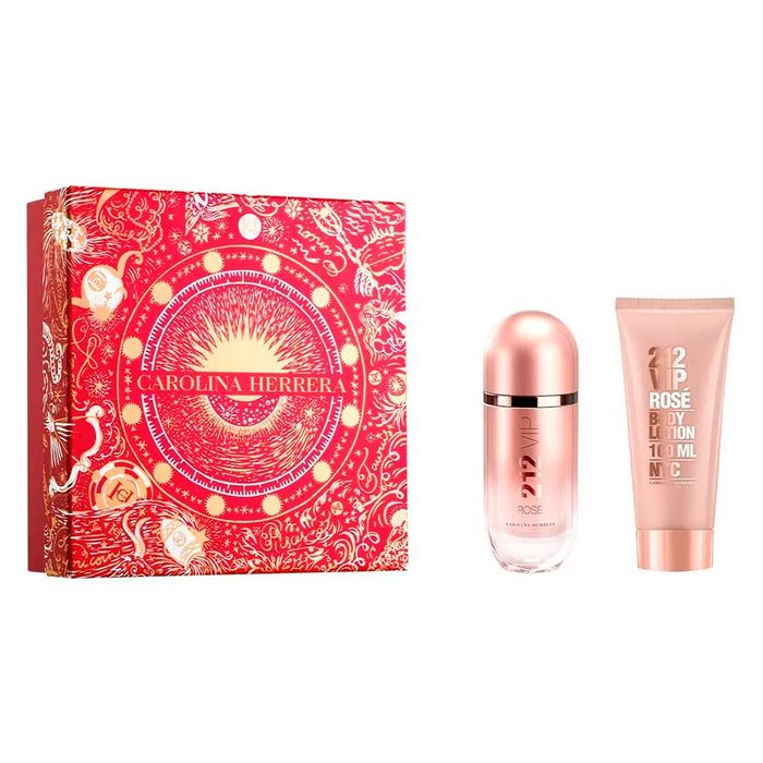 Kit 212 Vip Rosé Carolina Herrera Perfume Feminino 80ml + Hidratante Corporal 100ml