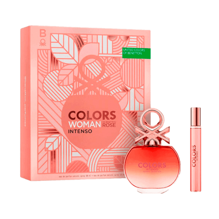 Kit Colors Woman Rose Intenso Benetton United Feminino Eau de Parfum 80ml + Travel Size 10ml