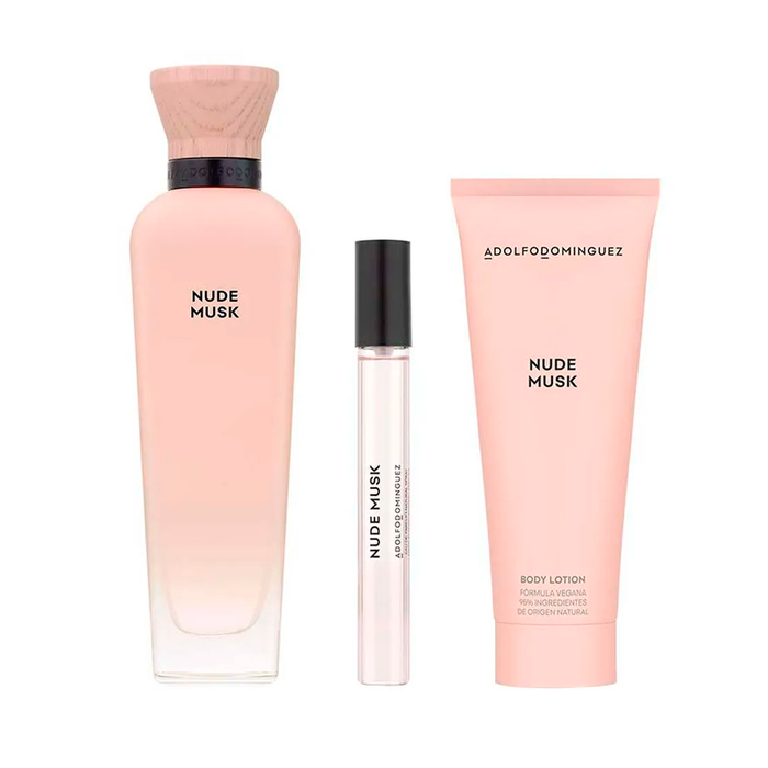 Kit Adolfo Dominguez Nude Musk Eau de Parfum 120ml + Eau De Parfum 10ml + Body Lotion 75ml
