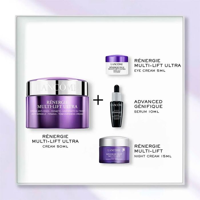 Kit Rénergie HPN 300 Peptide Cream Lancôme  50ml + Génifique Advanced  10ml + Rénergie Nuit 15ml + Rénergie Multi-Lift Eye Ultra 5ml