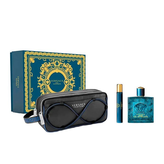 Kit Eros Men Versace Eau de Parfum 100ml + Eau de Parfum 10ml + Nécessaire