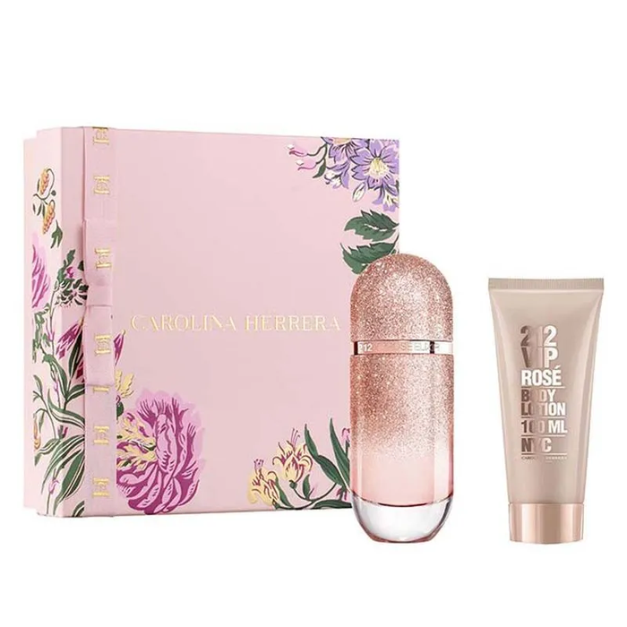 Kit 212 Vip Rosé Elixir Carolina Herrera Eau De Parfum Perfume Feminino - 80ml + Loção Corporal 100ml