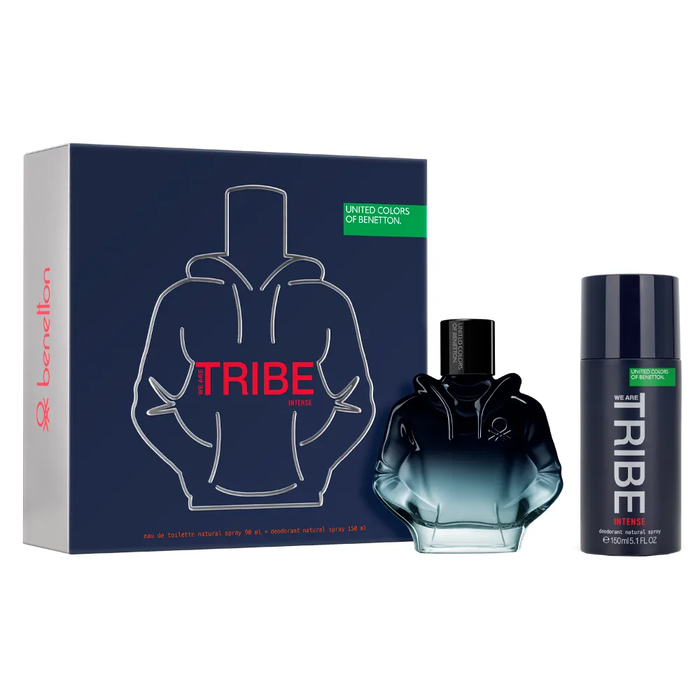 Kit Tribe Intense Benetton Eau de Parfum Masculino 90ml + Desodorante 150ml