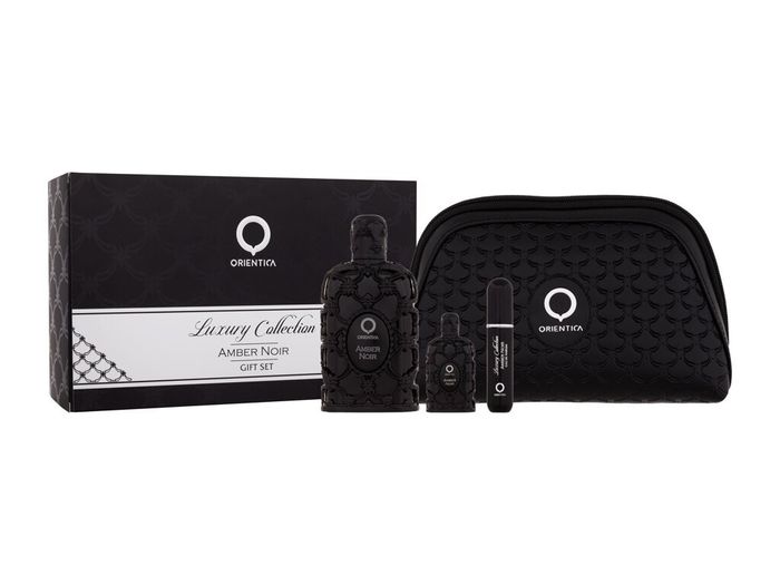 Kit Amber Noir Orientica Eau de Parfum Compartilhado 80ml + Travel Size 7,5ml + Necessaire + Aromatizador