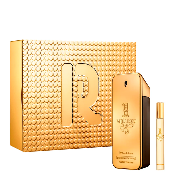 Kit 1 Million Rabanne Eau De Toilette Masculino 200ml + Travel Size 10ml