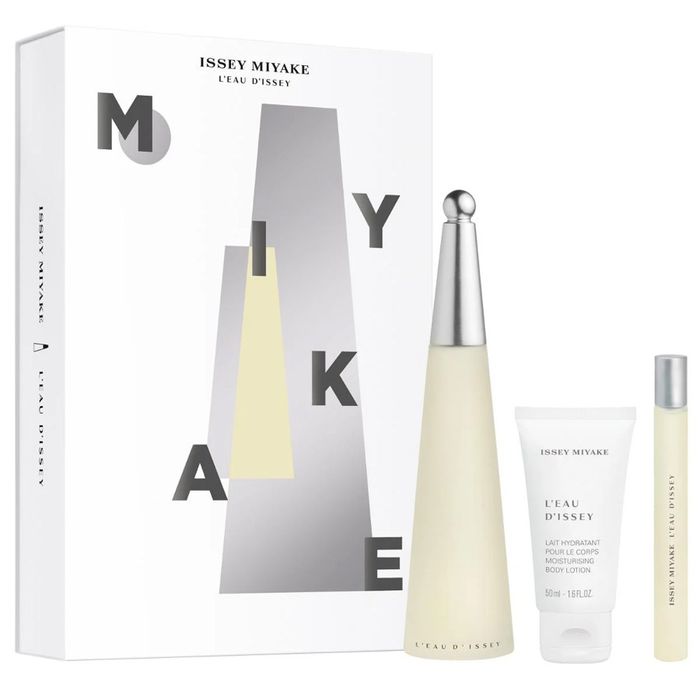 Kit  L`eau D`issey Issey Miyke Eau De Toilette Perfume Feminino - 100ML + Loção Corporal  50ML + Tamanho Viagem 10ML