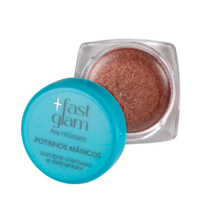 Fast Glam Potinhos Mágicos Sombra Cremosa E Delineador Ana Hickmann - Cobre