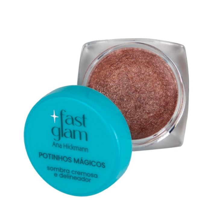 Fast  Glam Potinhos Mágicos Sombra Cremosa E Delineador Ana Hickmann- Pink