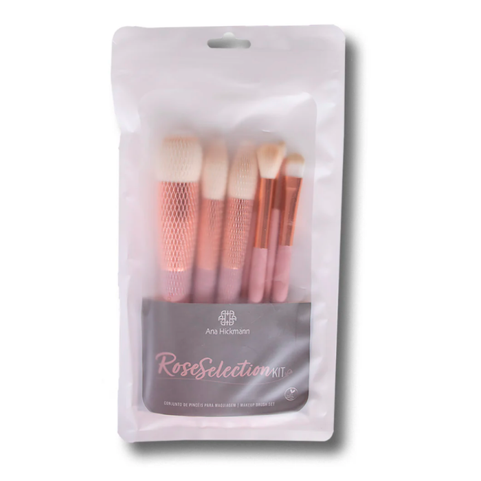 Kit  Rose  Selection  Pincéis Para  Pele E Olhos Ana  Hickmann