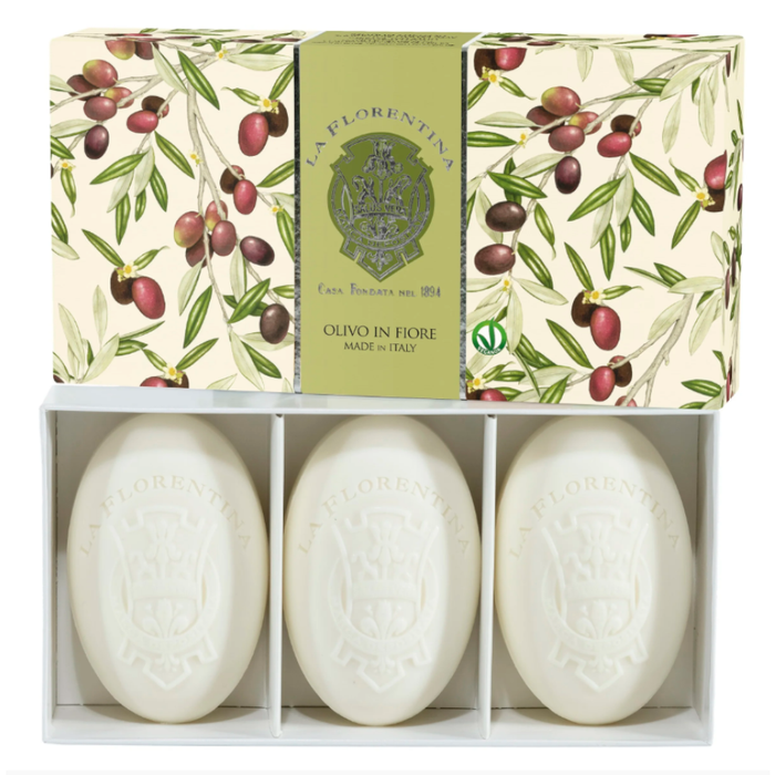 Kit  Olive  Flower  La  Florentina   3 Sabonetes- 150G