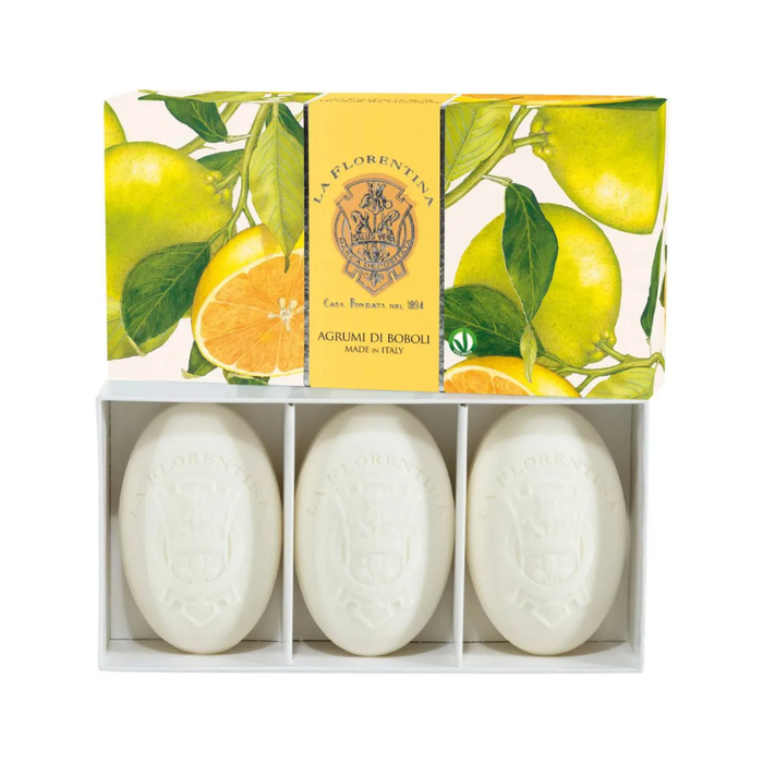Kit Boboli  Citrus  La  Florentina - 3 Sabonetes 150G