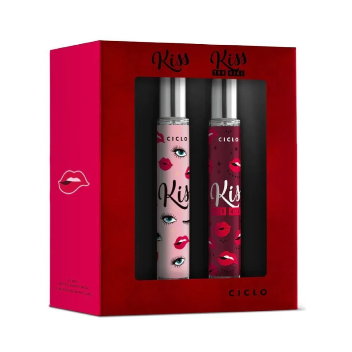 Kit Kiss Ciclo Deo Colônia Perfume Feminino - Kiss 30ml + Kiss You More 30ml
