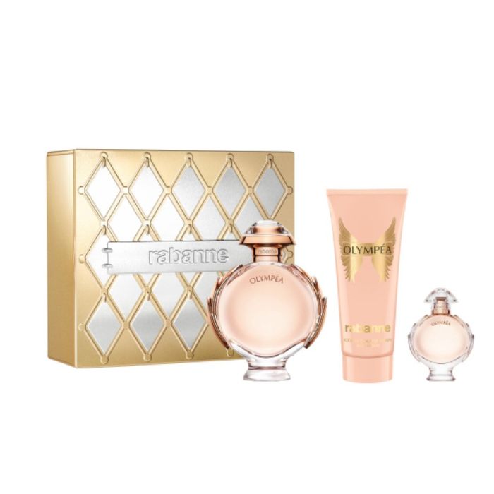 KIT OLYMPÉA RABANNE EAU DE PARFUM PERFUME FEMININO - 80ML + LOÇÃO CORPORAL 100ML + MINI 6ML