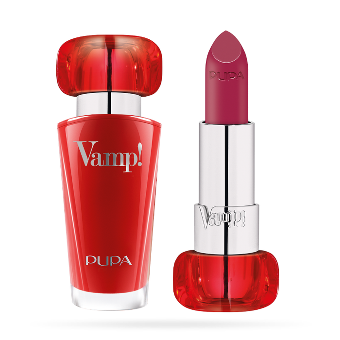 Vamp! Batom Labial Luminoso Volumizador Pupa  Milano 201 Black Cherry