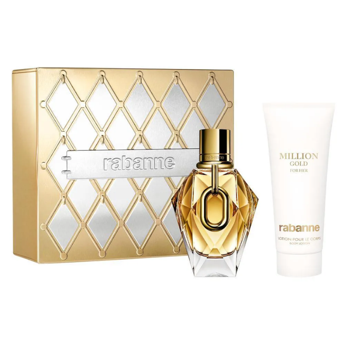 Kit  Million  Gold Rabanne Eau De Parfum Perfume Feminino - 90ml + Loção Corporal 100ml