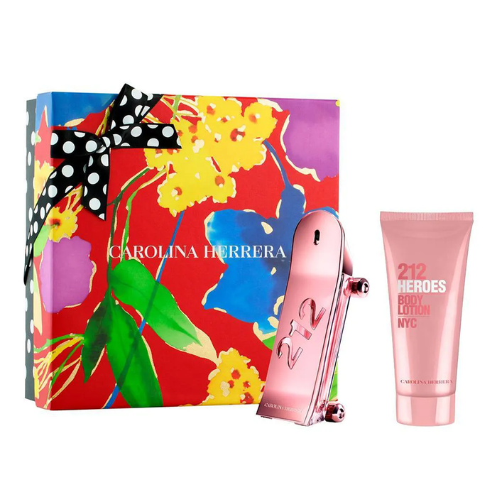 Kit 212 Heroes Carolina Herrera Eau De Parfum Perfume Feminino - 80ml + Loção Corporal- 100ml