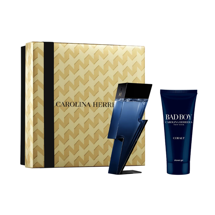 Kit Bad Boy Cobalt Carolina Herrera Eau De Parfum Perfume  Masculino - 100ml + Gel De Banho 100ml