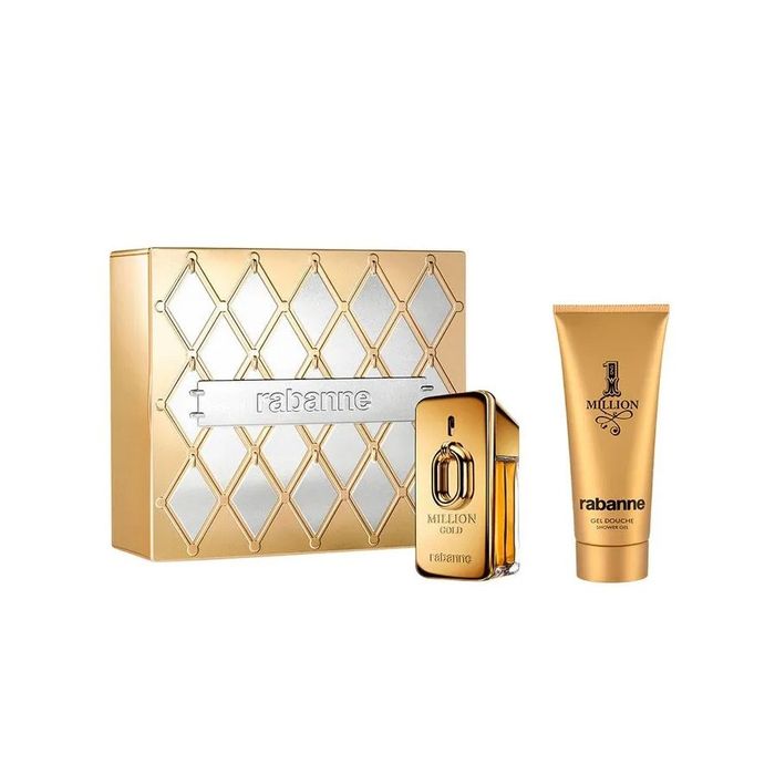 Kit Million Gold Rabanne Eau De Parfum Intense Perfume Masculino - 50ml + Gel De Banho 100ml