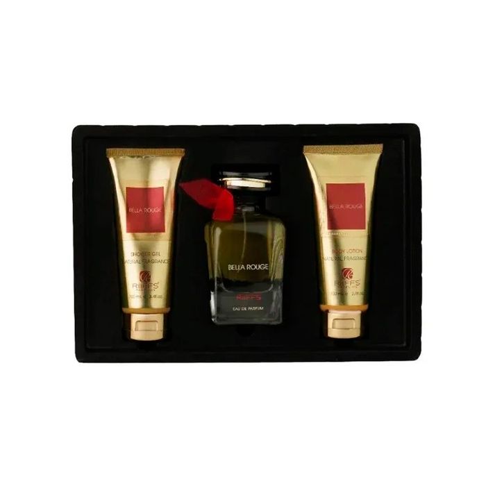 Kit Bella Rouge Riiffs Eau de Parfum Perfume Feminino 100ml + Shower Gel + Body Lotion 100ml