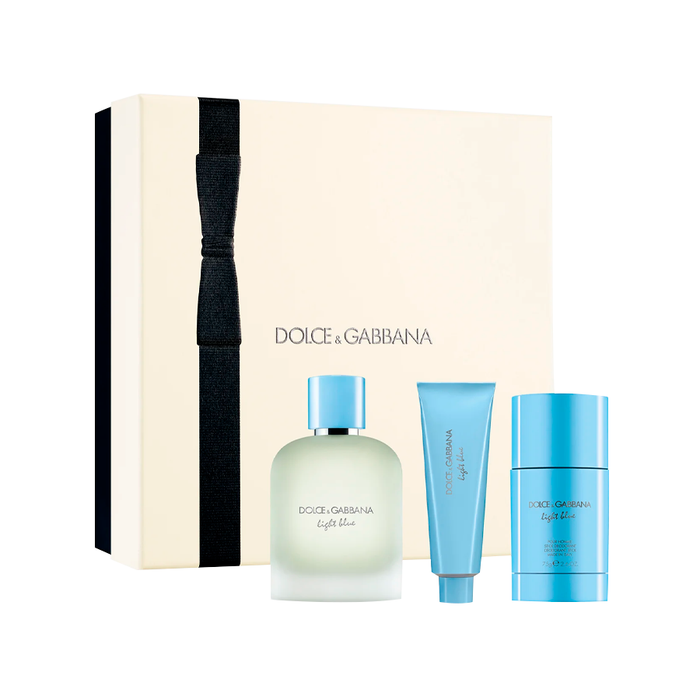 Kit Light Blue Pour Homme Dolce & Gabbana Masculino Eau de Toilette 100ml e Shower Gel 50ml e Deo Stick 75g