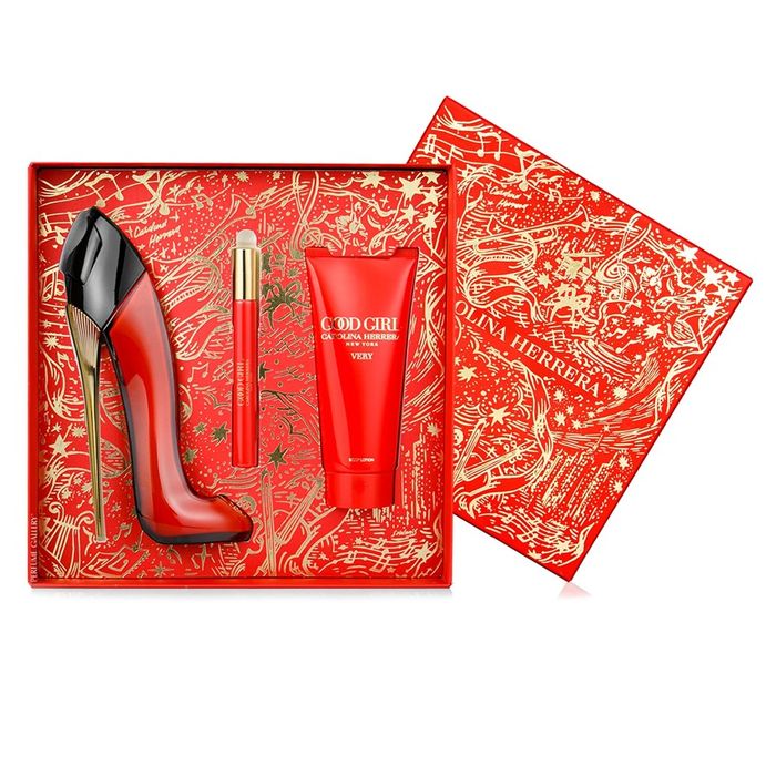 Kit Very Good Girl Carolina Herrera Eau De Parfum Perfume Feminino -80ml + Loção Corporal 100ml + Tamanho Viagem 10ml