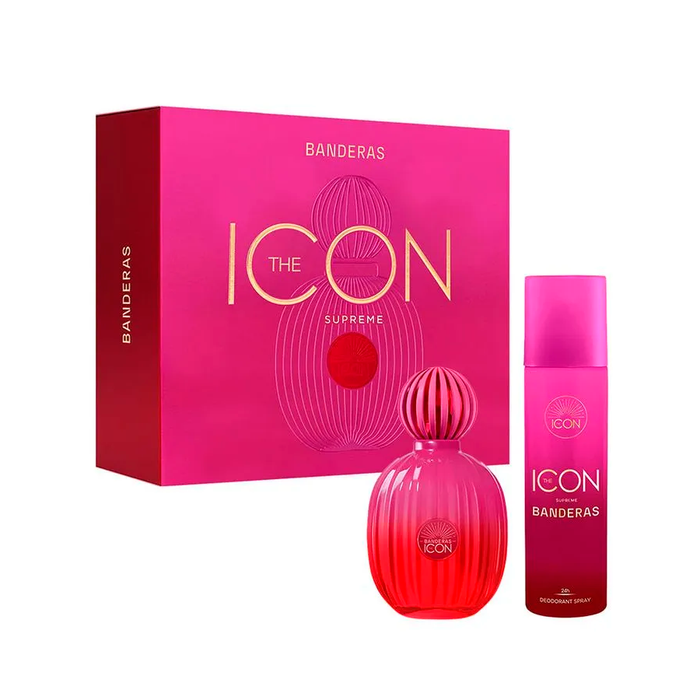 Kit The Icon Woman Supreme Banderas Eau De Parfum Perfume Femenino- 100ML + Desodorante 150ML