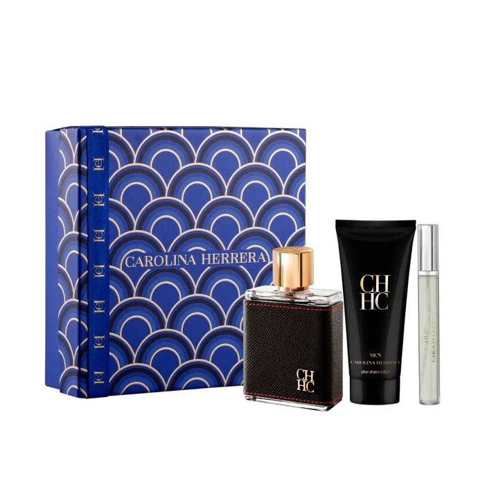 Kit Ch Men Carolina Herrera Eau De Toilette Perfume Masculino - 100ml + Pós Barba 100ml + Tamanho Viagem 10ml