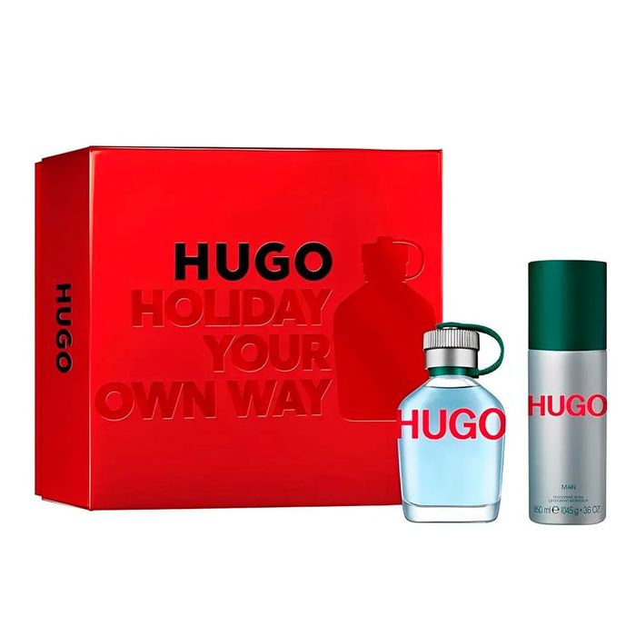 Kit Hugo Man Hugo Boss Perfume Masculino Eau De Toilette 75ml E Deo 150ml